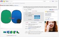 Popup green / blue screen, heavy duty clip and stand