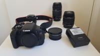 Canon EOS Kiss X5 (600D, Rebel T3i) with 4 Lenses (including nifty fifty 50mm) and professional bag