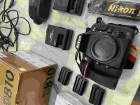 Nikon D810 body with lens and battery, flash